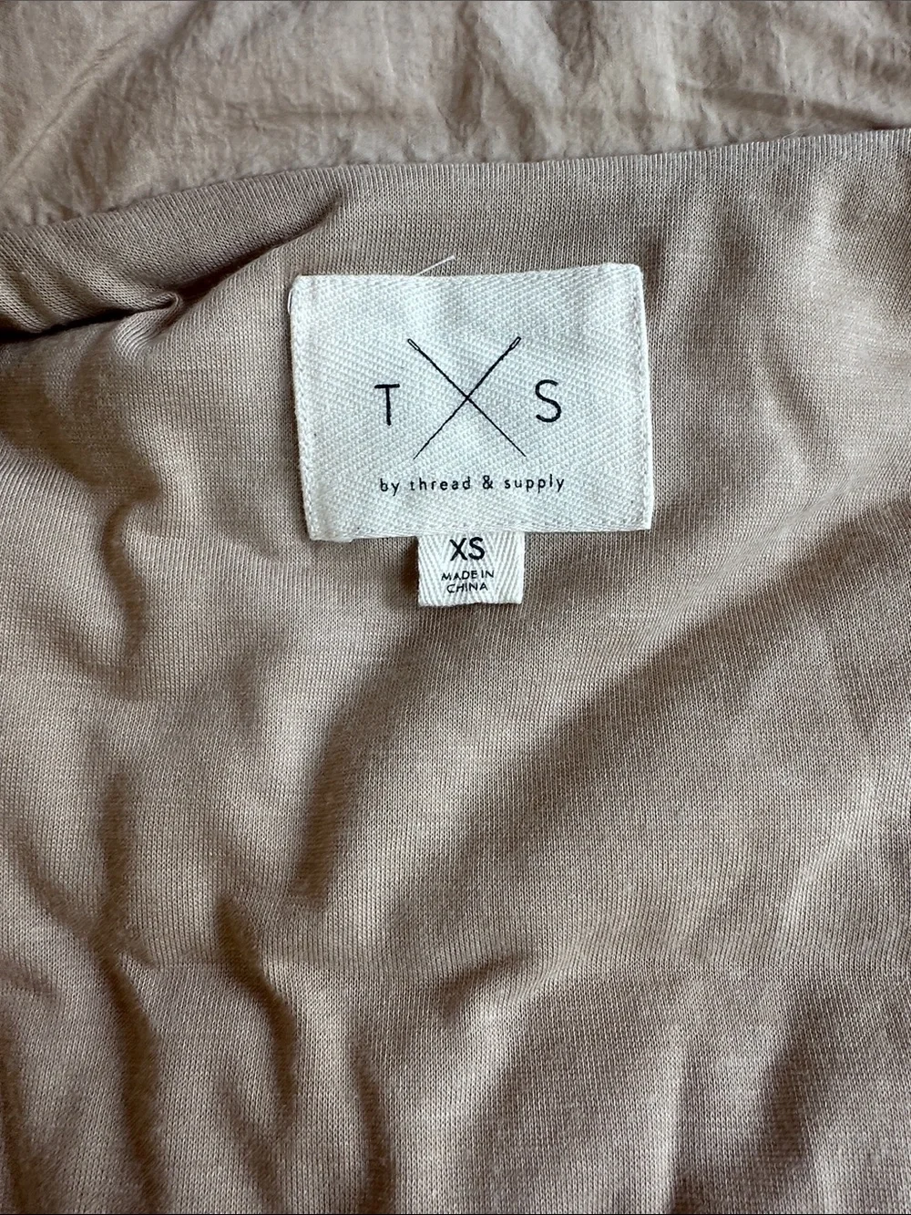 Thread & Supply Quilted Vest in Taupe Girls XS
